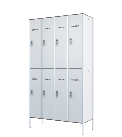 ARMADIO SPOGLIATOIO in HPL con Vani Sovrapposti – Casellario a 8 Posti