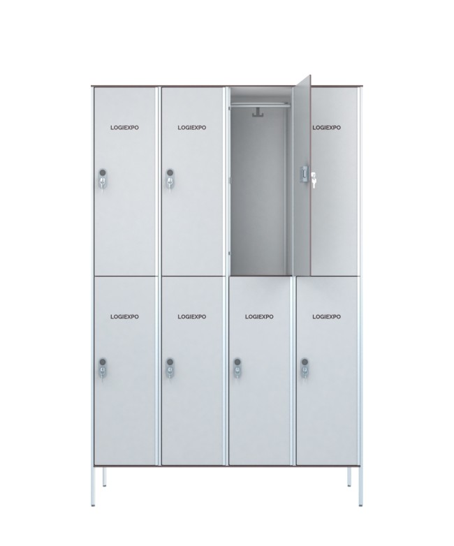ARMADIETTI SPOGLIATOIO in HPL a Vani Sovrapposti – Casellario 8 Posti