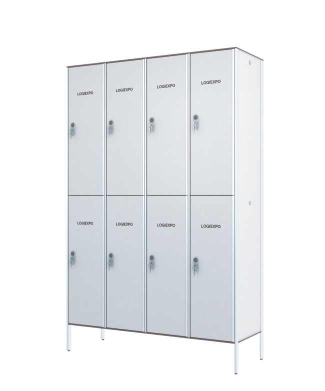 ARMADIETTI SPOGLIATOIO in HPL a Vani Sovrapposti – Casellario 8 Posti