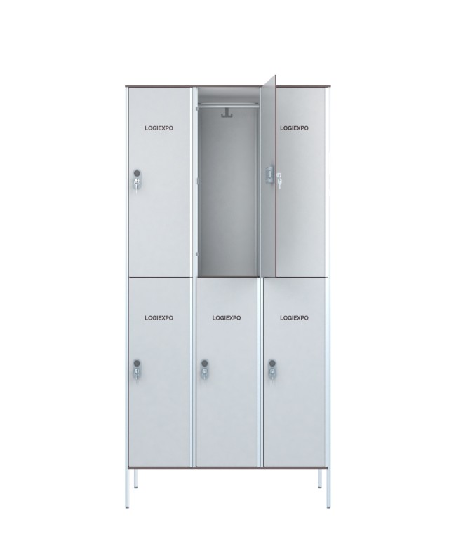 ARMADIETTO SPOGLIATOIO HPL a Vani Sovrapposti – Casellario 6 Posti
