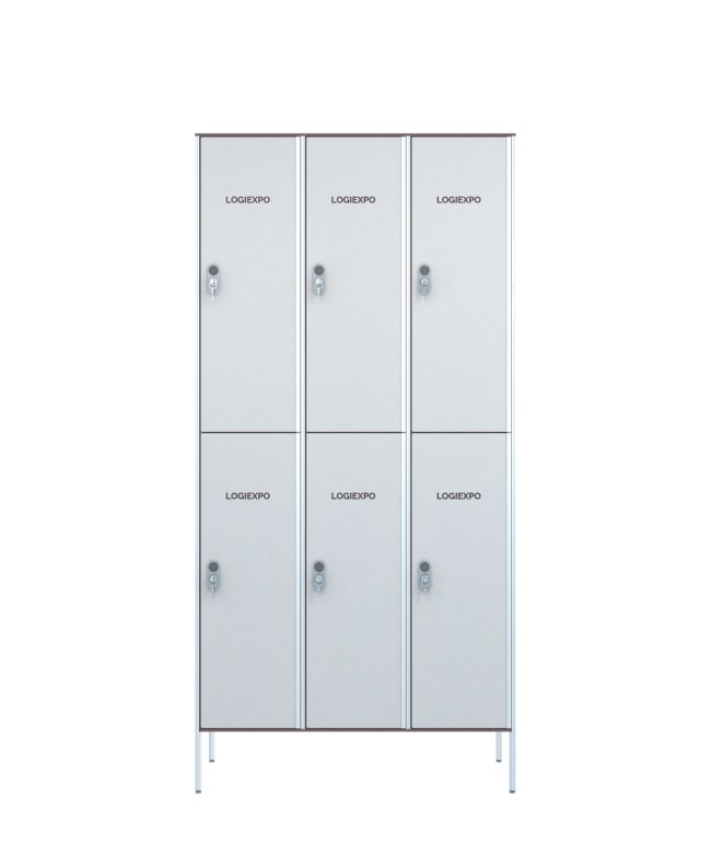 ARMADIETTO SPOGLIATOIO HPL a Vani Sovrapposti – Casellario 6 Posti