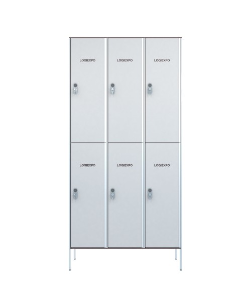 ARMADIETTO SPOGLIATOIO HPL a Vani Sovrapposti – Casellario 6 Posti