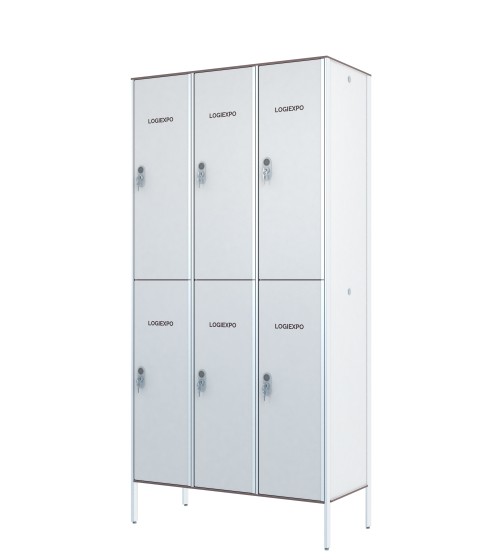 ARMADIETTO SPOGLIATOIO HPL a Vani Sovrapposti – Casellario 6 Posti