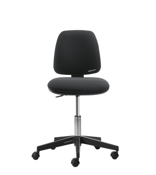 SGABELLO ERGONOMICO CON RUOTE - Seduta e schienale imbottiti