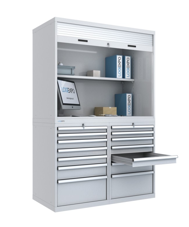 Postazione Collaudo e Controllo Qualità – Armadio con serranda