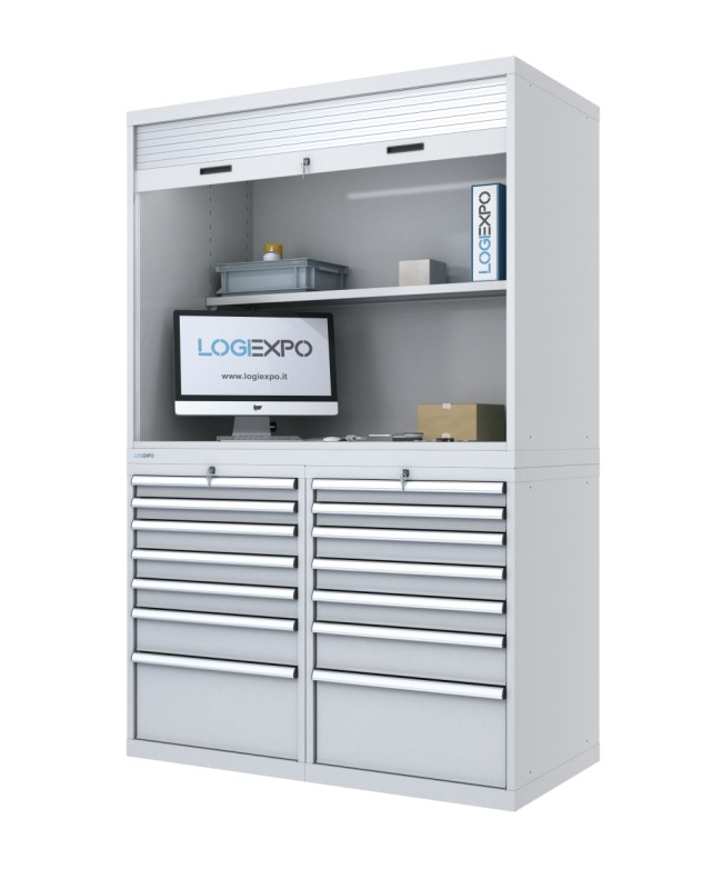 Postazione Collaudo e Controllo Qualità – Armadio con serranda