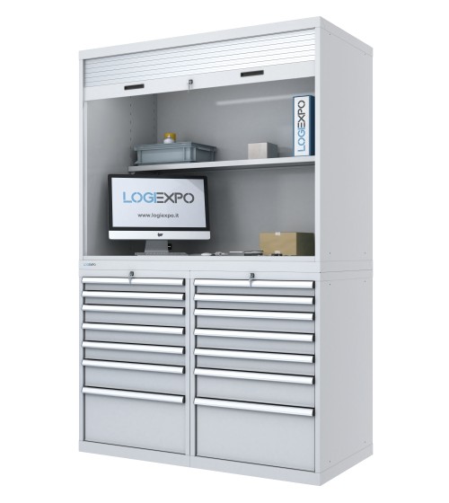 Postazione Collaudo e Controllo Qualità – Armadio con serranda