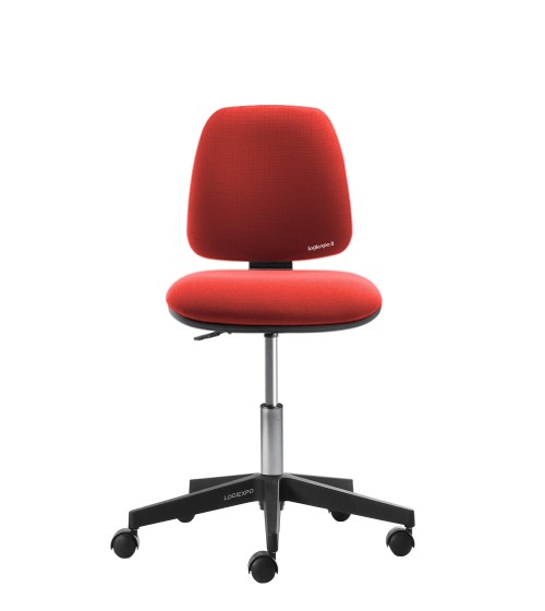 SGABELLO ERGONOMICO CON RUOTE - Seduta e schienale imbottiti