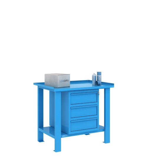 TAVOLO OFFICINA 1000x700x860h con 3 cassetti