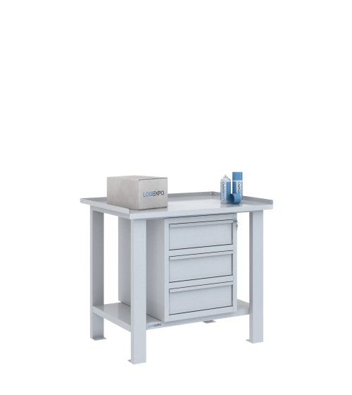 TAVOLO OFFICINA 1000x700x860h con 3 cassetti