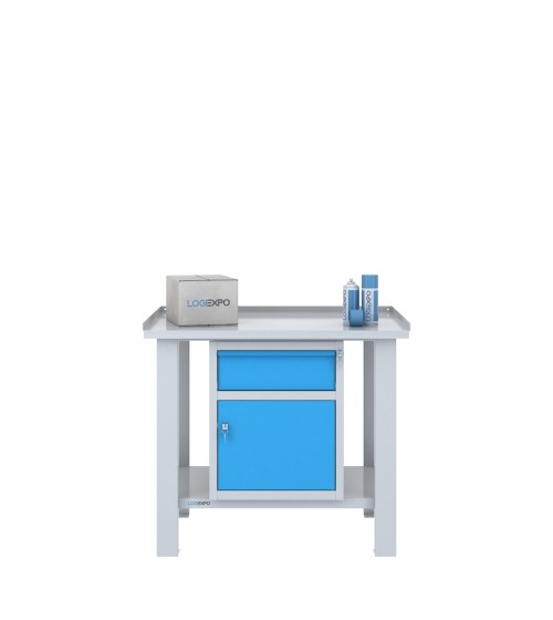 TAVOLO OFFICINA 1000x700x860h con 1 cassetto e 1 vano con sportello