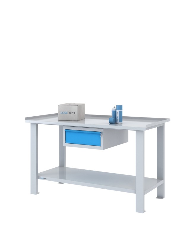 TAVOLO OFFICINA 1500x700x860h con 1 cassetto