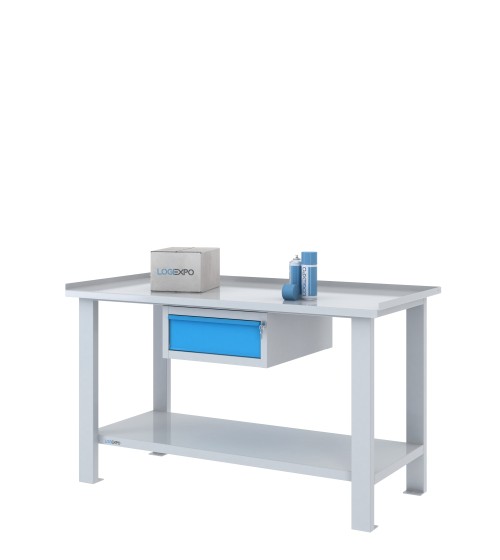 TAVOLO OFFICINA 1500x700x860h con 1 cassetto