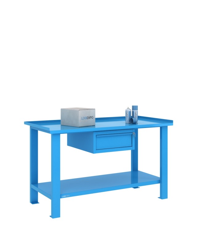 TAVOLO OFFICINA 1500x700x860h con 1 cassetto