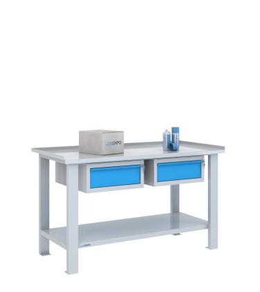 TAVOLO OFFICINA 1500x700x860h con 2 cassetti