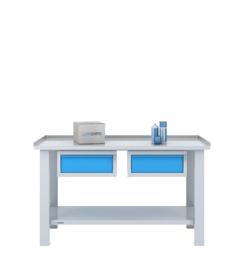 TAVOLO OFFICINA 1500x700x860h con 2 cassetti