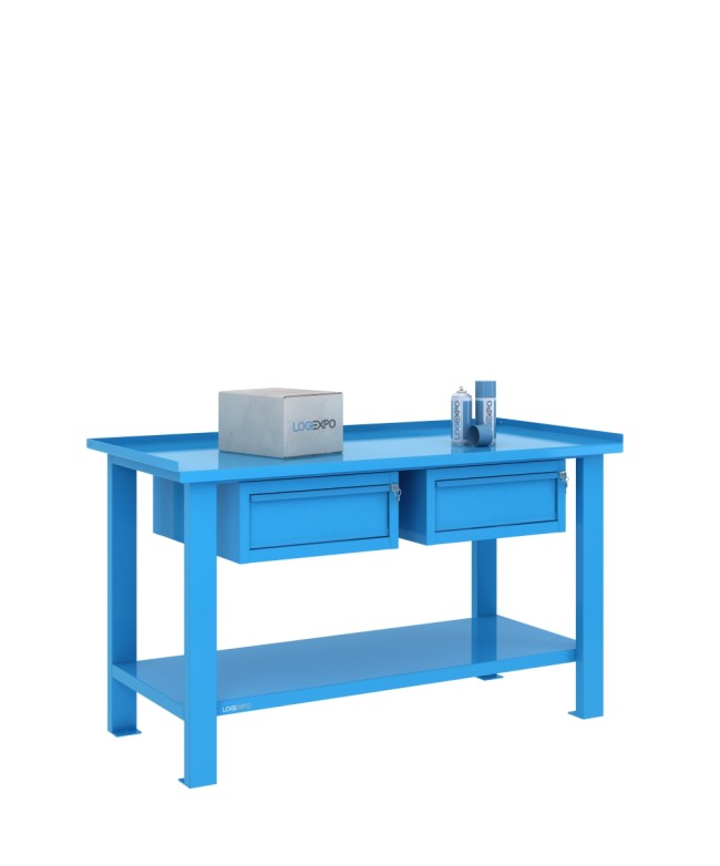 TAVOLO OFFICINA 1500x700x860h con 2 cassetti