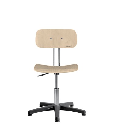 SGABELLO PROFESSIONALE con sedile e schienale in faggio multistrato