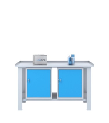 TAVOLO OFFICINA 1500x700x860h con 2 sportelli 2