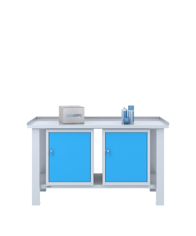 TAVOLO OFFICINA 1500x700x860h con 2 sportelli