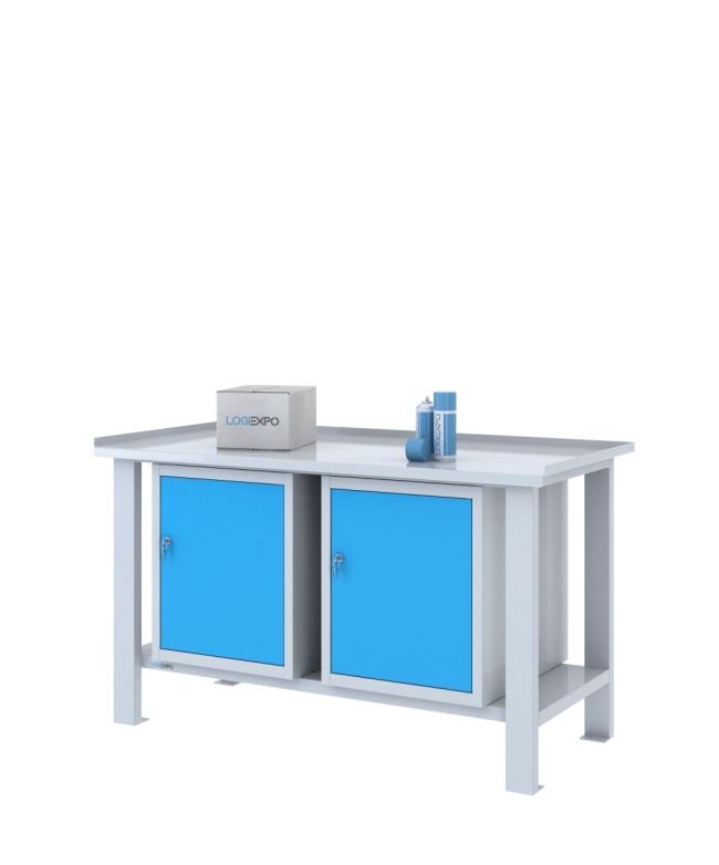 TAVOLO OFFICINA 1500x700x860h con 2 sportelli