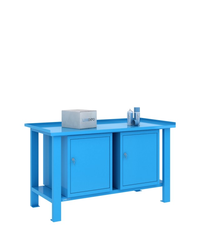 TAVOLO OFFICINA 1500x700x860h con 2 sportelli