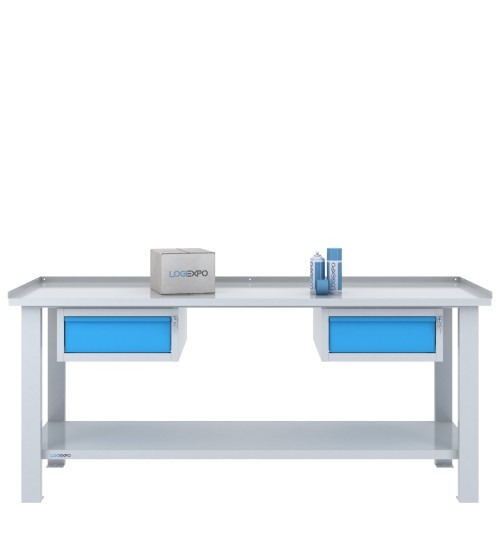TAVOLO OFFICINA 2000x700x860h con 2 cassetti