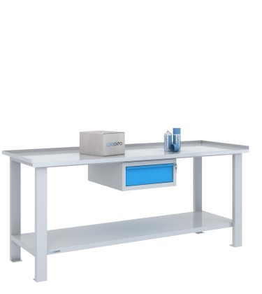 TAVOLO OFFICINA 2000x700x860h con 1 cassetto