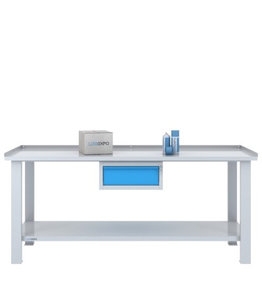 TAVOLO OFFICINA 2000x700x860h con 1 cassetto 2