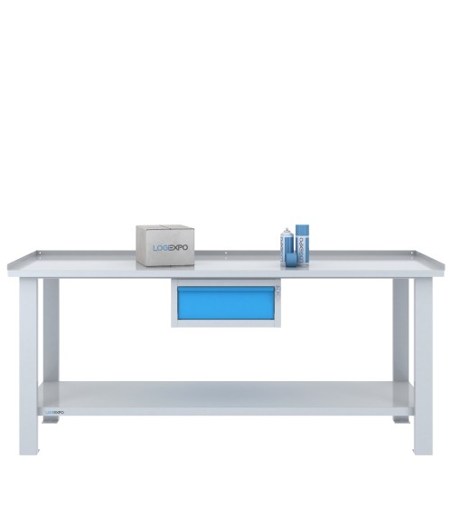 TAVOLO OFFICINA 2000x700x860h con 1 cassetto