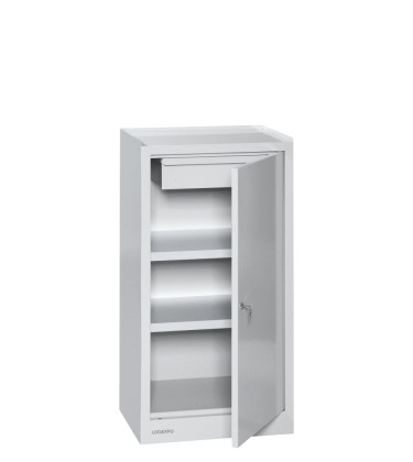 ARMADIETTO METALLO 500x400x1000h con cassetto interno e anta singola