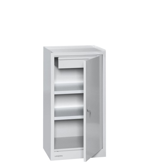 ARMADIETTO METALLO 500x400x1000h con cassetto interno e anta singola