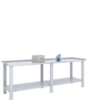 TAVOLO OFFICINA 2500x700x860h - Piano lamiera
