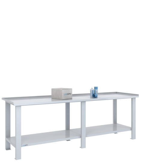 TAVOLO OFFICINA 2500x700x860h - Piano lamiera
