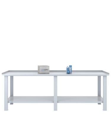 TAVOLO OFFICINA 2500x700x860h - Piano lamiera 2