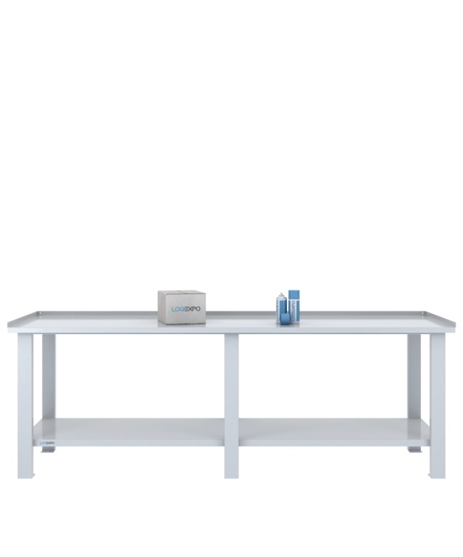 TAVOLO OFFICINA 2500x700x860h - Piano lamiera