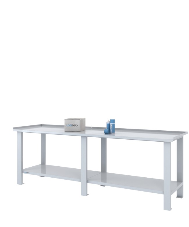 TAVOLO OFFICINA 2500x700x860h - Piano lamiera