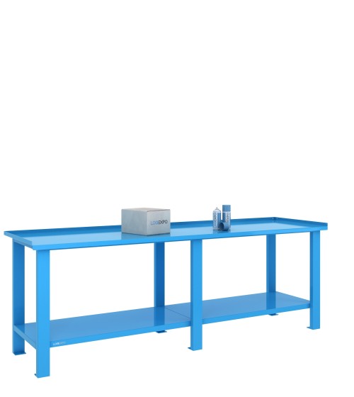 TAVOLO OFFICINA 2500x700x860h - Piano lamiera