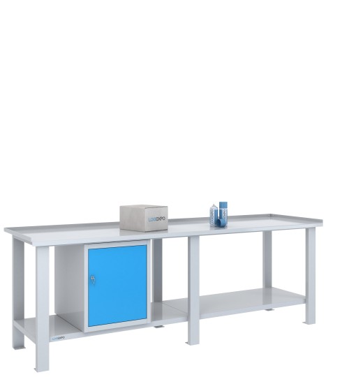 TAVOLO OFFICINA 2500x700x860h con 1 sportello