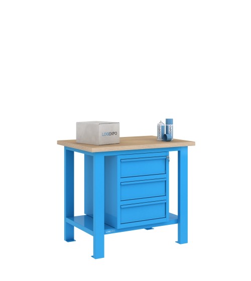 BANCO DA LAVORO 1000x700x885h con 3 cassetti