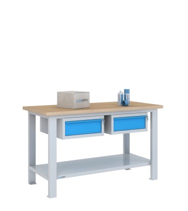 BANCO DA LAVORO 1500x700x885h con 2 cassetti