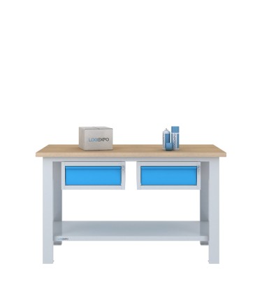 BANCO DA LAVORO 1500x700x885h con 2 cassetti 2