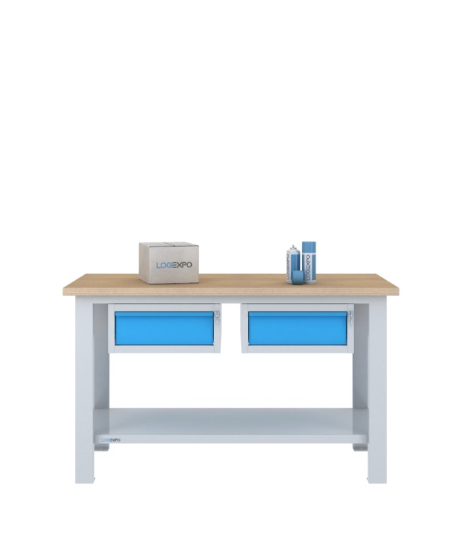 BANCO DA LAVORO 1500x700x885h con 2 cassetti
