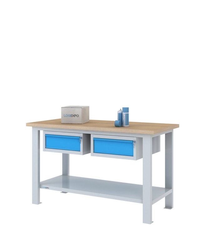 BANCO DA LAVORO 1500x700x885h con 2 cassetti