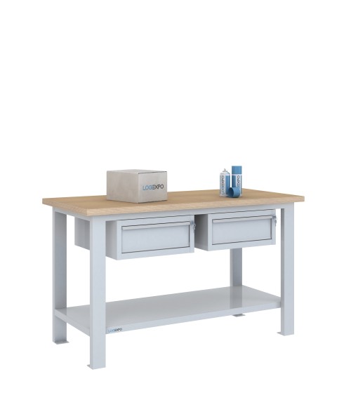 BANCO DA LAVORO 1500x700x885h con 2 cassetti