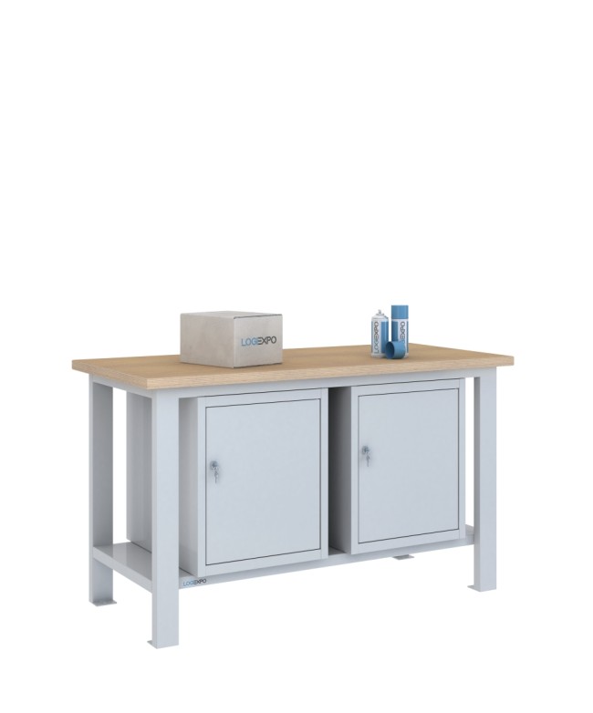 BANCO DA LAVORO 1500x700x885h con 2 sportelli