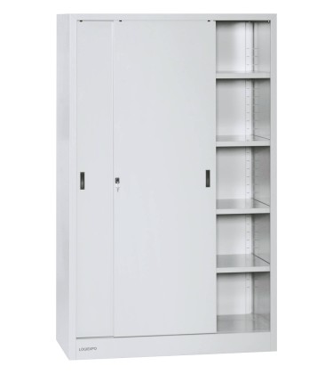 ARMADIO DA OFFICINA 1200x600x2000h ante scorrevoli, ripiani da 80 Kg.