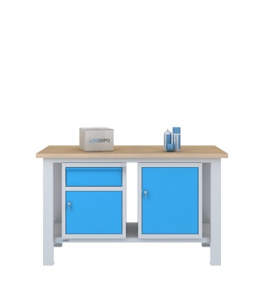 BANCO DA LAVORO 1500x700x885h con 1 cassetto e 2 sportelli 2