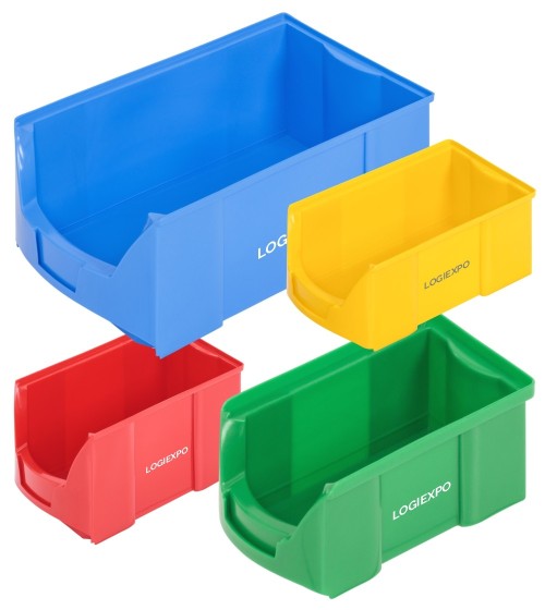 Tribello Contenitori In Plastica 12.5L Con Coperchi - Set Di 2 - 49x30.5x15.2 Cm - Made In EU - 3