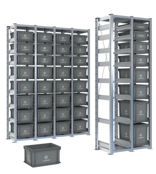 Scaffali H2000 per contenitori Euro 400x300